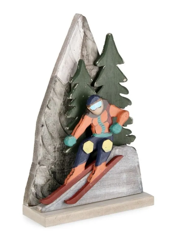 Bizzotto Oggettistica>DECORAZIONE ALPBACH SCIATORE C-PINO H29