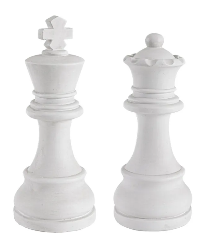Bizzotto Oggettistica>DECORAZIONE CHESS RE-REGINA BIANCO ASS2
