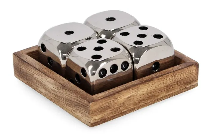 Bizzotto Oggettistica>DECORAZIONE DADI FORTUNE ARG 10,5X10,5
