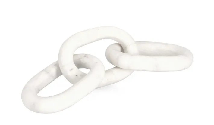 Bizzotto Oggettistica>DECORAZIONE KANDY CATENA 3A MARMO BIANCO