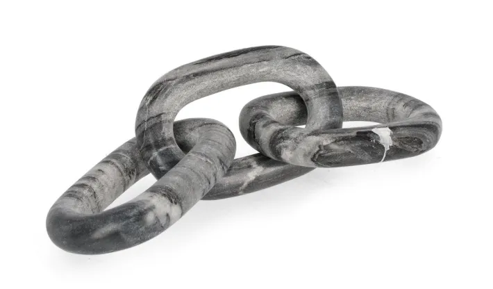 Bizzotto Oggettistica>DECORAZIONE KANDY CATENA 3A MARMO GRIGIO