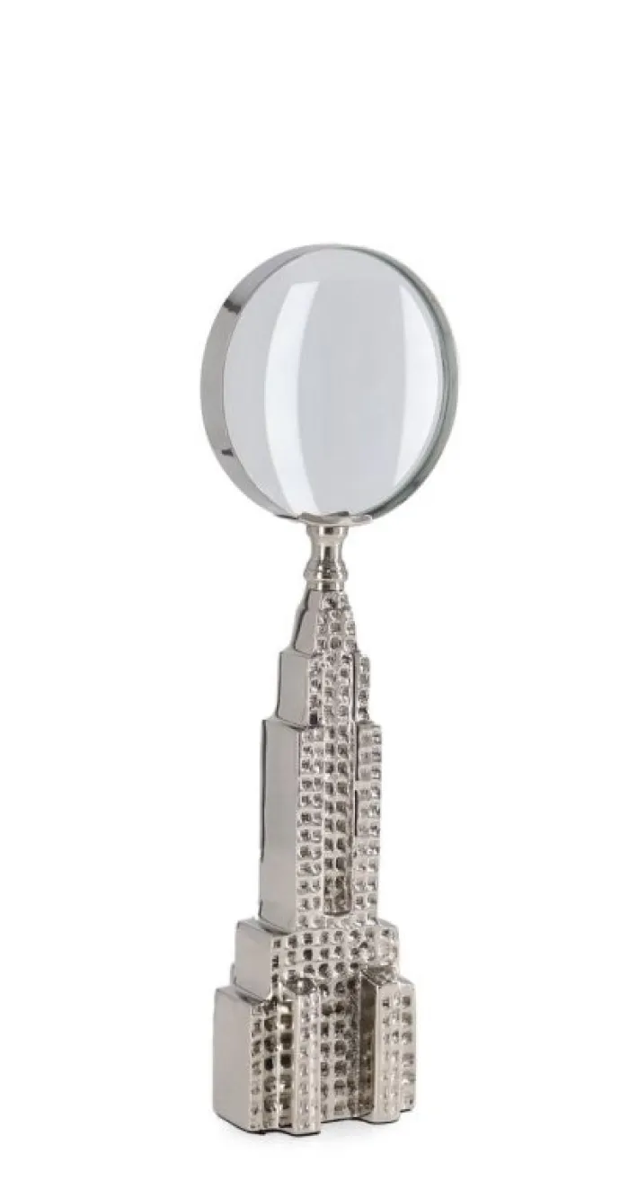 Bizzotto Oggettistica>DECORAZIONE LENTE ADVENTURE ARGENTO H24