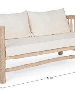 Bizzotto Divani>DIVANO CON CUSCINO IN TEAK - SAHEL