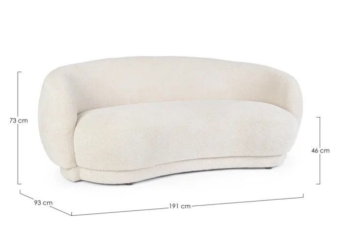 Bizzotto Divani>DIVANO EFFETTO BOUCLE' NATURALE - TECLA