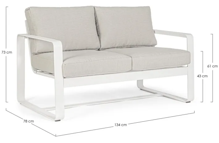 Bizzotto Divani>DIVANO IN ALLUMINIO BIANCO YK11 - MERRIGAN