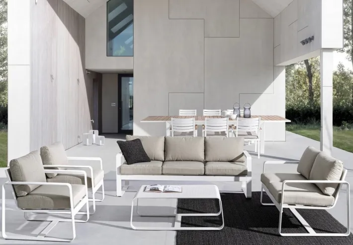 Bizzotto Divani>DIVANO IN ALLUMINIO BIANCO YK11 - MERRIGAN