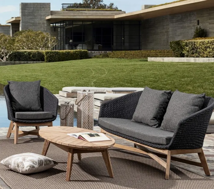 Bizzotto Divani>DIVANO IN CORDA PER ESTERNO ANTRACITE- COACHELLA