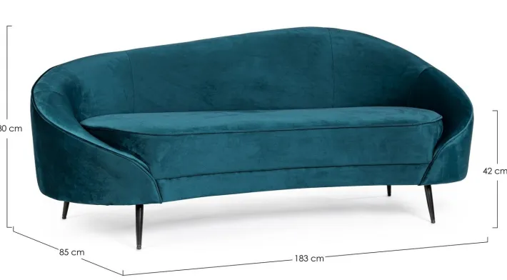 Bizzotto Divani>DIVANO IN VELLUTO COLOR DEEP - SERAPHIN