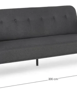 Bizzotto Divani Letto>DIVANO LETTO IN TESSUTO NERO - BRIDJET