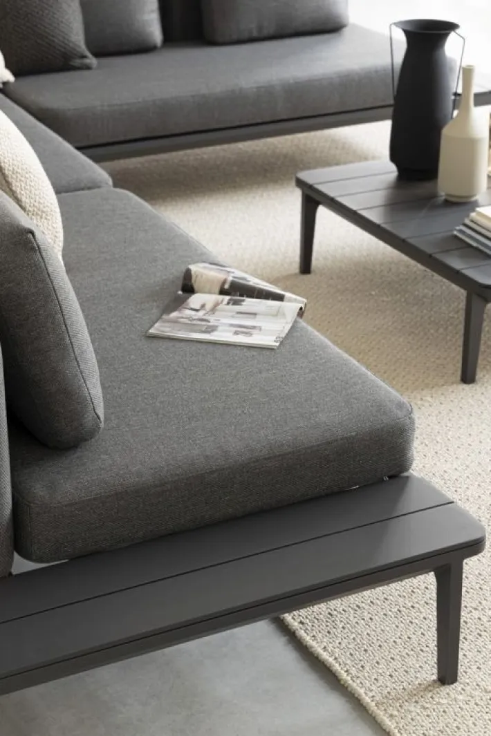 Bizzotto Divani>DIVANO LOUNGE IN ALLUMINIO ANTRACITE WG21 - MATRIX