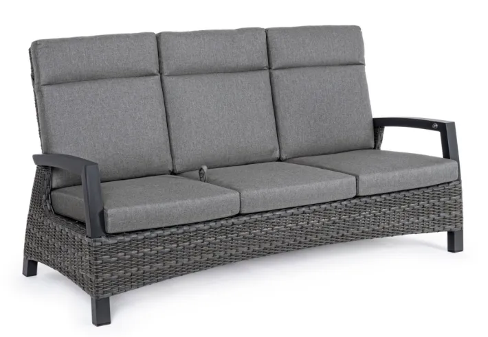 Bizzotto Divani>DIVANO RECLINABILE IN ALLUMINIO ANTRACITE JX55 - BRITTON