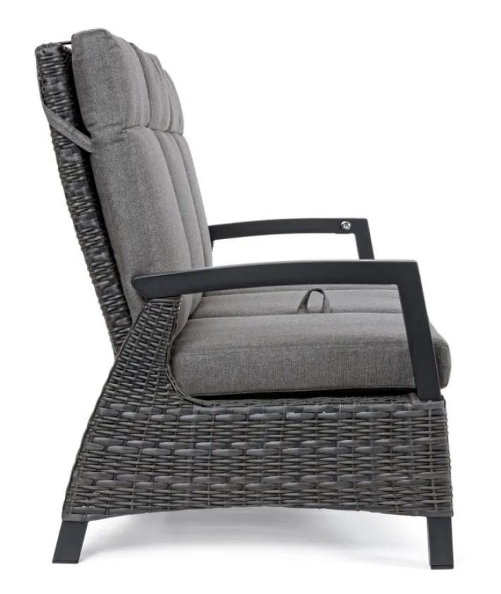 Bizzotto Divani>DIVANO RECLINABILE IN ALLUMINIO ANTRACITE JX55 - BRITTON