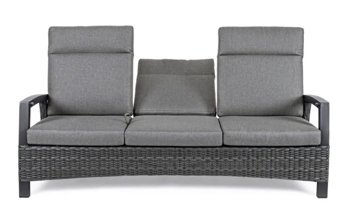 Bizzotto Divani>DIVANO RECLINABILE IN ALLUMINIO ANTRACITE JX55 - BRITTON