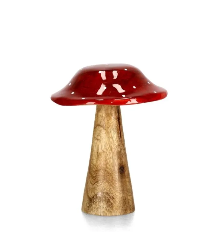 Bizzotto Oggettistica>FUNGO JASPER STAND ROSSO-NAT H15