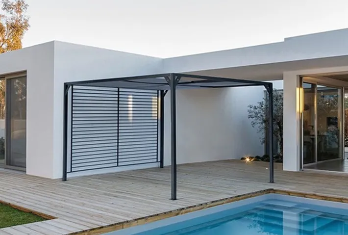 Bizzotto Pergole E Gazebo>GAZEBO IN ALLUMINIO 3X3.6 ANTRACITE LH32 - NOAH