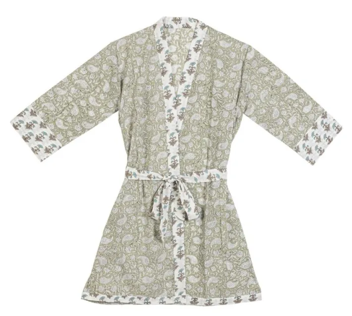 Bizzotto Accessori In Tessuto>KIMONO HELOISE BIIANCO-VERDE