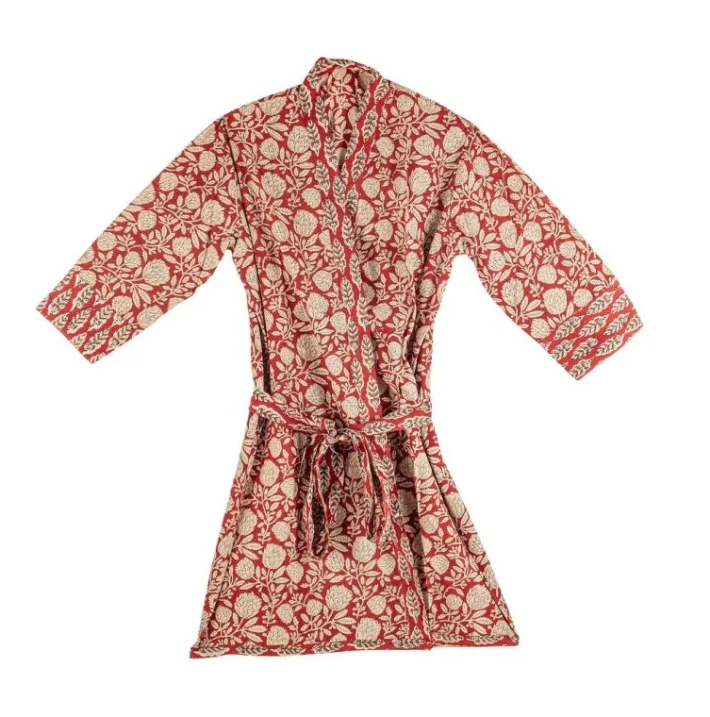 Bizzotto Accessori In Tessuto>KIMONO LORIENT ROSSO C-FOGLIA-FIORE GRAN