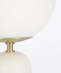 Bizzotto Lampade Da Tavolo>LAMPADA TAV. DELPHINE TONDO BIANCO H51
