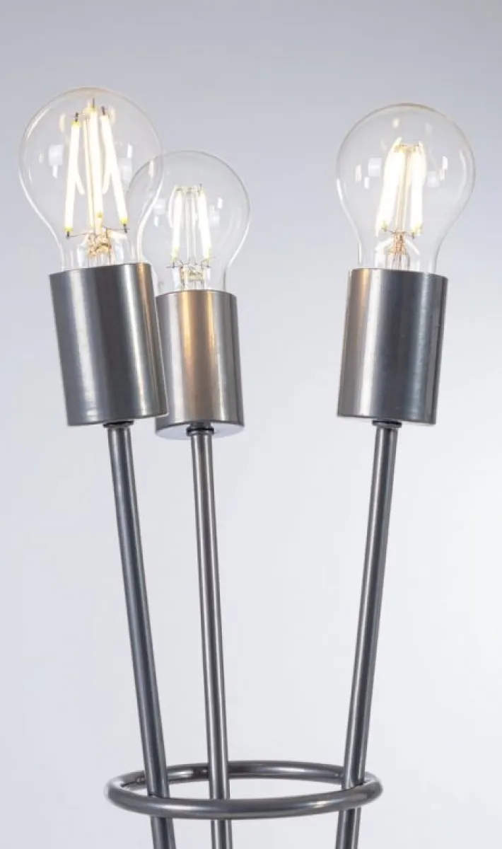 Bizzotto Lampade Da Tavolo>LAMPADA TAV. FIACCOLA 3LUCI ARGENTO H45