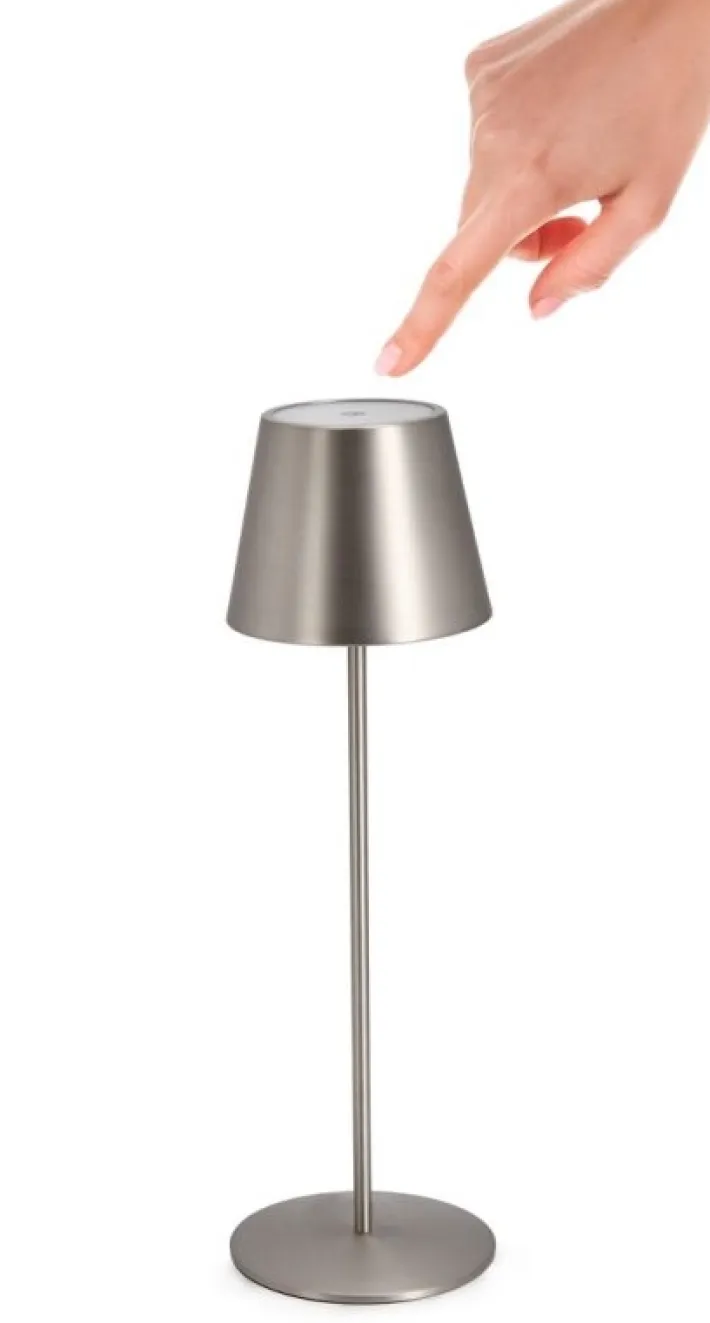 Bizzotto Illuminazione>LAMPADA TAV. LED ETNA ARGENTO H38