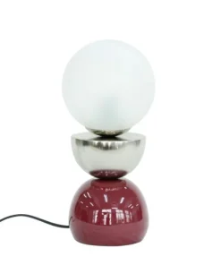 Bizzotto Lampade Da Tavolo>LAMPADA TAV. MALTON ARGENTO ROSSO H34