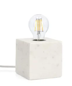 Bizzotto Lampade Da Tavolo>LAMPADA TAV. MANDLA MARMO BIANCO 12X12