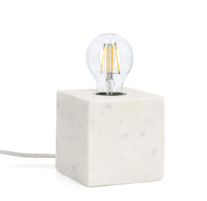 Bizzotto Lampade Da Tavolo>LAMPADA TAV. MANDLA MARMO BIANCO 12X12