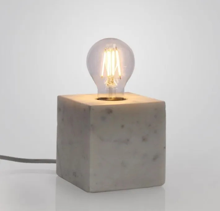 Bizzotto Lampade Da Tavolo>LAMPADA TAV. MANDLA MARMO BIANCO 12X12