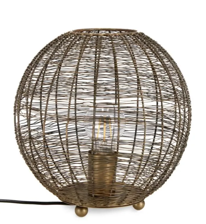 Bizzotto Lampade Da Tavolo>LAMPADA TAVOLO INAY TONDO DORATO D26