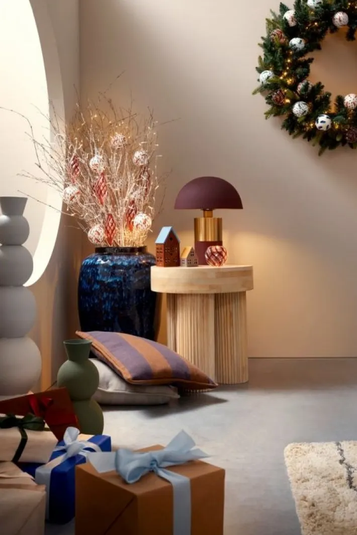 Bizzotto Lampade Da Tavolo>LAMPADA TAVOLO ISHAN BORDEAUX H40