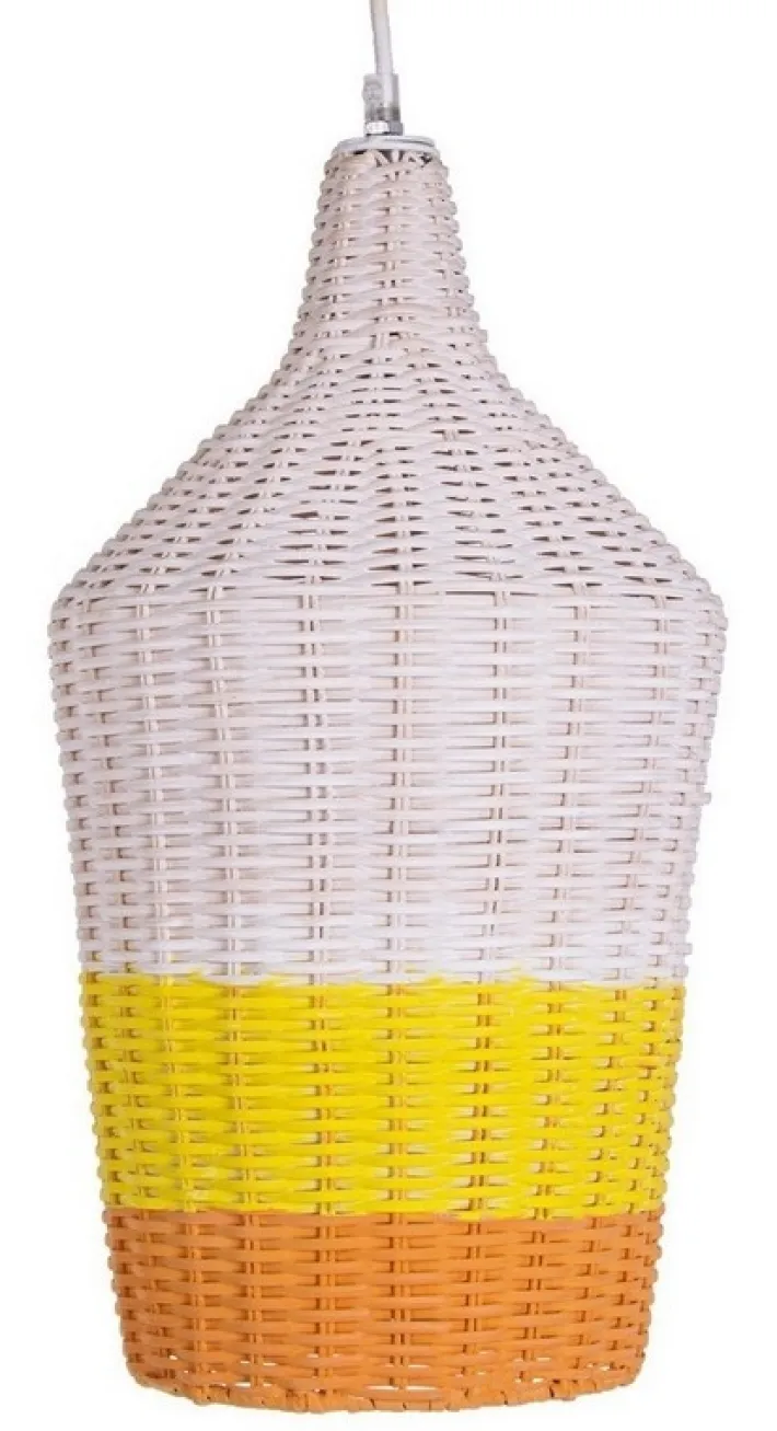 Bizzotto Lampadari>LAMPADARIO SUN RATTAN GIALLO-ARANCIO
