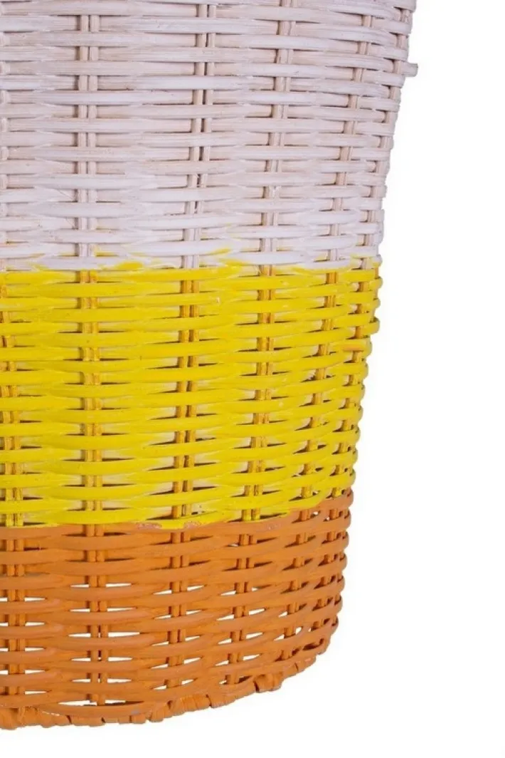 Bizzotto Lampadari>LAMPADARIO SUN RATTAN GIALLO-ARANCIO