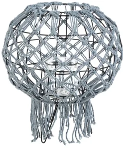 Bizzotto Lanterne>LANTERNA MACRAME GRIGIO H38