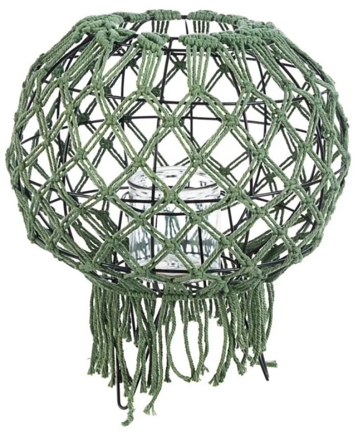 Bizzotto Lanterne>LANTERNA MACRAME VERDE H38