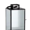 Bizzotto Lanterne>LANTERNA TEHRI 1M RIGHE TRASP NERO H27,5