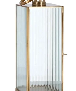 Bizzotto Lanterne>LANTERNA TEHRI 1M RIGHE TRASP ORO H39