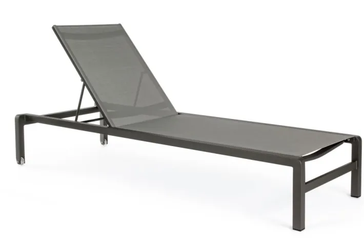 Bizzotto Lettini, Sdraio E Chaise Longue>LETTINO CON RUOTE IN ALLUMINIO IMPILABILE ANTRACITE - KONNOR