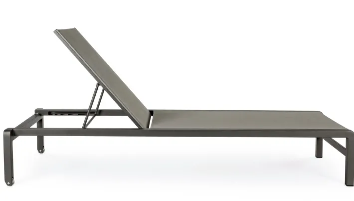 Bizzotto Lettini, Sdraio E Chaise Longue>LETTINO CON RUOTE IN ALLUMINIO IMPILABILE ANTRACITE - KONNOR