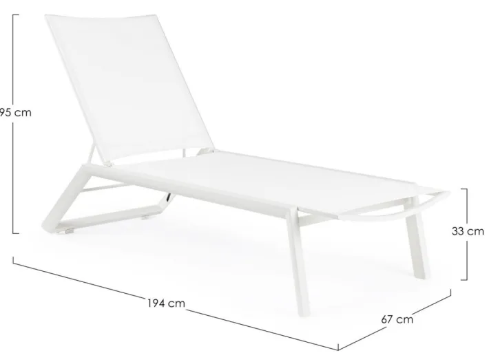 Bizzotto Lettini, Sdraio E Chaise Longue>LETTINO CON RUOTE IN ALLUMINIO BIANCO GK50 - CRUISE