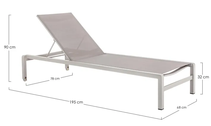 Bizzotto Lettini, Sdraio E Chaise Longue>LETTINO CON RUOTE IN ALLUMINIO IMPILABILE - KONNOR RASTIN