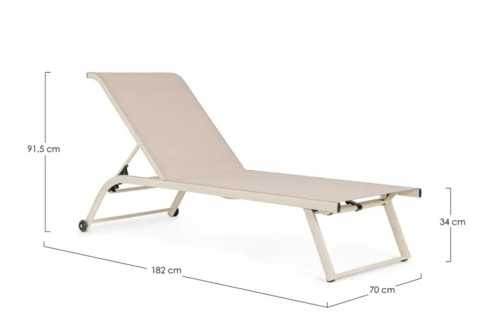 Bizzotto Lettini, Sdraio E Chaise Longue>LETTINO C-RUOTE TAYLOR WHISPER