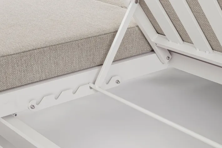 Bizzotto Lettini, Sdraio E Chaise Longue>LETTINO DOPPIO IN ALLUMINIO BIANCO WG20 - INFINITY