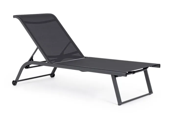 Bizzotto Lettini, Sdraio E Chaise Longue>LETTINO IN ALLUMINIO CON RUOTE ANTRACITE - TAYLOR
