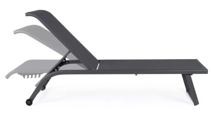 Bizzotto Lettini, Sdraio E Chaise Longue>LETTINO IN ALLUMINIO CON RUOTE ANTRACITE - TAYLOR