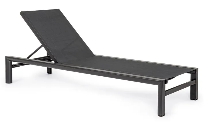 Bizzotto Lettini, Sdraio E Chaise Longue>LETTINO IN ALLUMINIO CON RUOTE ANTRACITE YK13 - SKIPPER NEW