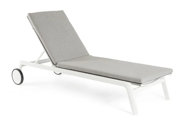 Bizzotto Lettini, Sdraio E Chaise Longue>LETTINO IN ALLUMINIO CON RUOTE BIANCO WG20 - JALISCO