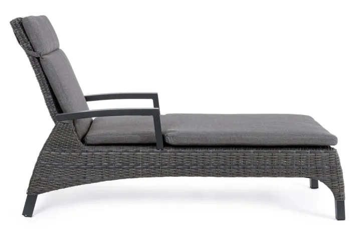 Bizzotto Lettini, Sdraio E Chaise Longue>LETTINO RECLINABILE CON CUSCINI ANTRACITE JX55 - BRITTON