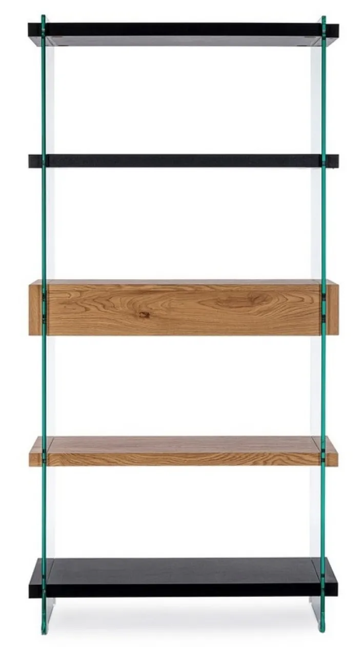 Bizzotto Librerie>LIBRERIA 2 CASSETTI NERA - LINE WOOD