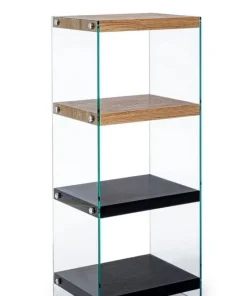Bizzotto Librerie>LIBRERIA 4 PIANI NERA - LINE WOOD