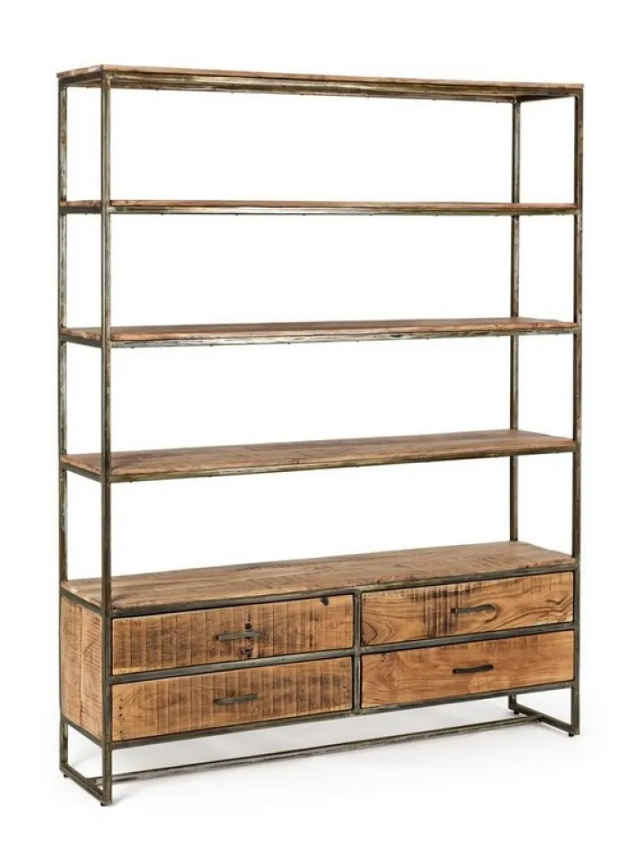 Bizzotto Librerie>LIBRERIA IN LEGNO 4 CASSETTI - ELMER